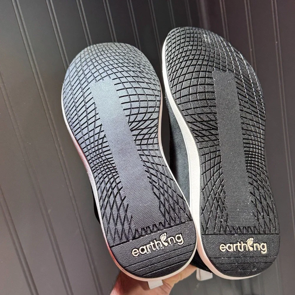 Earthing Sedona Shoes Mens Size 9 Black Athletic Cushioned Sneakers 9MESDNB1‎